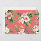 Tropische waterverf bloemen save the date (Achterkant)