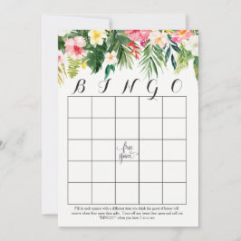Tropische waterverf bloemen tonen bingo Kaarten