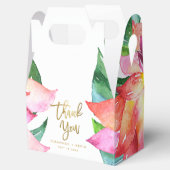 Tropische Waterverf bloemenbruiloft gunst dank u Bedankdoosjes (Geopend)