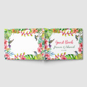 Tropische Waterverf Bloemenparadijs Bruiloft Gastenboek (Volledig)