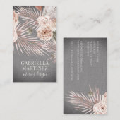 Tropische Waterverf Blooms Interior Designer Visitekaartje (Voorkant / Achterkant)