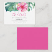 Tropische Waterverf Botanische Guest — Invoegen de Informatiekaartje (Voorkant / Achterkant)