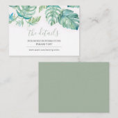 Tropische Waterverf Botanische Guest — Invoegen de Informatiekaartje (Voorkant / Achterkant)