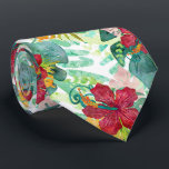 Tropische Waterverf Botanische palmblad & Hibiscus Stropdas<br><div class="desc">Tropische Waterverf Botanisch Palmblad & Hibiscus Design, met leuk trendy motief! Check mijn winkel om dit ontwerp te zien op veel producten!</div>