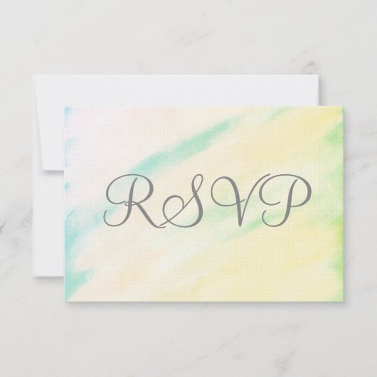Tropische Waterverf Bruiloft RSVP Kaarten (Voorkant)