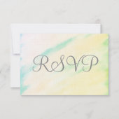 Tropische Waterverf Bruiloft RSVP Kaarten Kaartje (Voorkant)