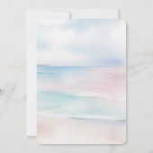 Tropische waterverf bruiloft templates kaart (Achterkant)