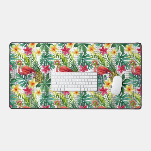 Tropische Waterverf Bureaumat (Keyboard & Muis)