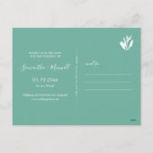 Tropische Waterverf Cocktail Bewaar de datum Feestdagenkaart (Achterkant)