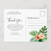 Tropische Waterverf Dank u Briefkaart (Achterkant)