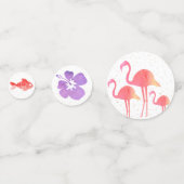 Tropische Waterverf Dieren en Planten Goud Sparkle Confetti (Achterkanten)