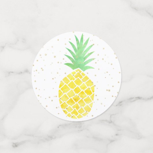 Tropische Waterverf Dieren en Planten Goud Sparkle Confetti (Kleine voorkant)