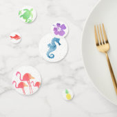 Tropische Waterverf Dieren en Planten Goud Sparkle Confetti (Groep)