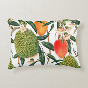 tropische waterverf, durische vruchten, mango o accent kussen