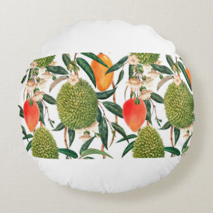 tropische waterverf, durische vruchten, mango o rond kussen