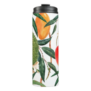 tropische waterverf, durische vruchten, mango o thermosbeker