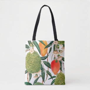 tropische waterverf, durische vruchten, mango o tote bag