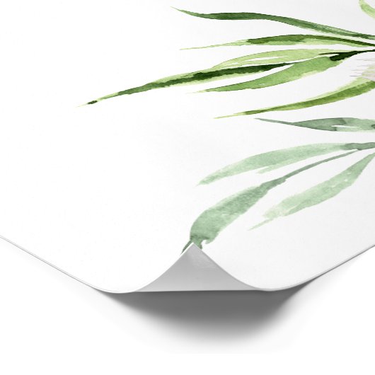 Tropische waterverf- en bruinkoolzittenden poster (Hoek)