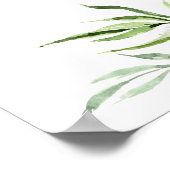 Tropische waterverf- en bruinkoolzittenden poster (Hoek)