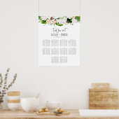 Tropische waterverf- en bruinkoolzittenden poster (Keuken)