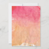 Tropische Waterverf Flamingo Baby shower Kaart (Achterkant)