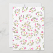 Tropische Waterverf Flamingo & Giraffe Baby shower Kaart (Achterkant)