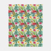 Tropische Waterverf Fleece Deken (Voorkant)