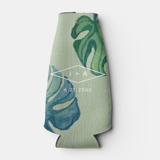 Tropische Waterverf Flesjeskoeler (Voorkant)