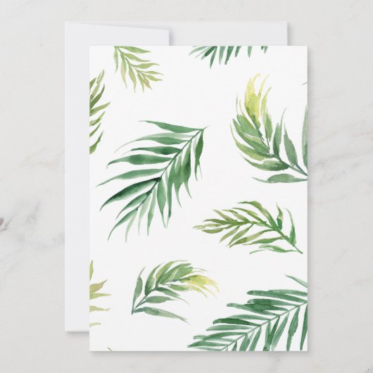 Tropische waterverf floraal sparen de datum save the date (Achterkant)