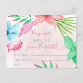 Tropische waterverf floraalbruin om recept te zijn briefkaart (Voorkant)