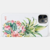 Tropische Waterverf Floral-anas met Initialen Case-Mate iPhone Case (Achterkant (horizontaal))