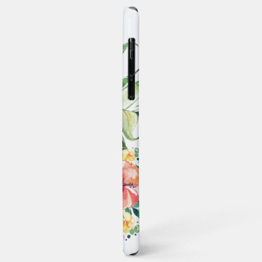 Tropische Waterverf Floral-anas met Initialen Case-Mate iPhone Case (Achterkant/links)