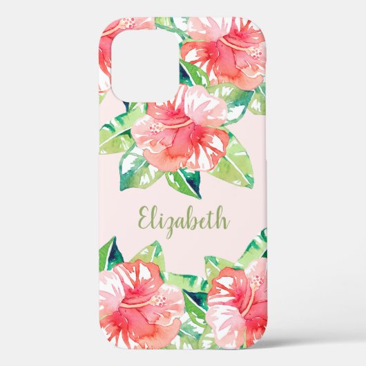 Tropische Waterverf Floral Blossom Case-Mate iPhone Case (Achterkant)