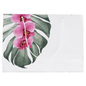 Tropische Waterverf Floral Groot Cadeauzakje (Achterkant)