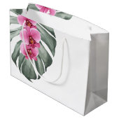 Tropische Waterverf Floral Groot Cadeauzakje (Achterkant Gekanteld)