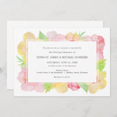 Tropische Waterverf Floral Hibiscus bruiloft (Voorkant / Achterkant)