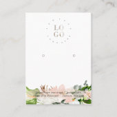 Tropische Waterverf Floral | Kaart voor beeldscher Visitekaartje (Voorkant)