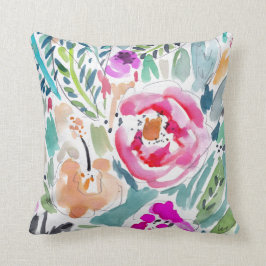 Tropische Waterverf Floral Kussen