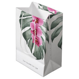 Tropische Waterverf Floral Medium Cadeauzakje
