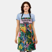 Tropische Waterverf Floral op maat Schort (Gedragen)