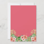 Tropische Waterverf Floral Vrijgezellenfeest Kaart (Achterkant)