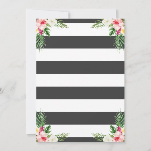 Tropische Waterverf Floral Vrijgezellenfeest Kaart (Achterkant)