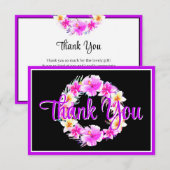 Tropische Waterverf Floral Wreate Bedankkaart (Voorkant / Achterkant)