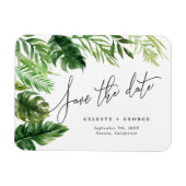 Tropische waterverf florale bloem, behalve de datu magneet (Horizontaal)