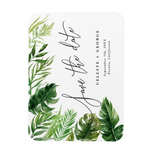 Tropische waterverf florale bloem, behalve de datu magneet (Verticaal)