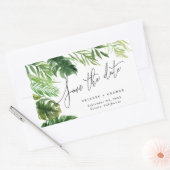 Tropische waterverf florale bloem, behalve de datu rechthoekige sticker (Envelop)