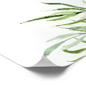 Tropische waterverf floreel baby shower welkom poster (Hoek)