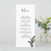 Tropische Waterverf Foliage Bruiloft Menu (Staand voorkant)