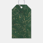 Tropische Waterverf Foliage Gold bruiloft dank u Cadeaulabel (Achterkant)