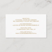 Tropische Waterverf Foliage Gold bruiloft Details Informatiekaartje (Achterkant)